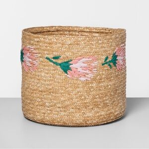 Target Opalhouse Embroidered Straw Protea Basket